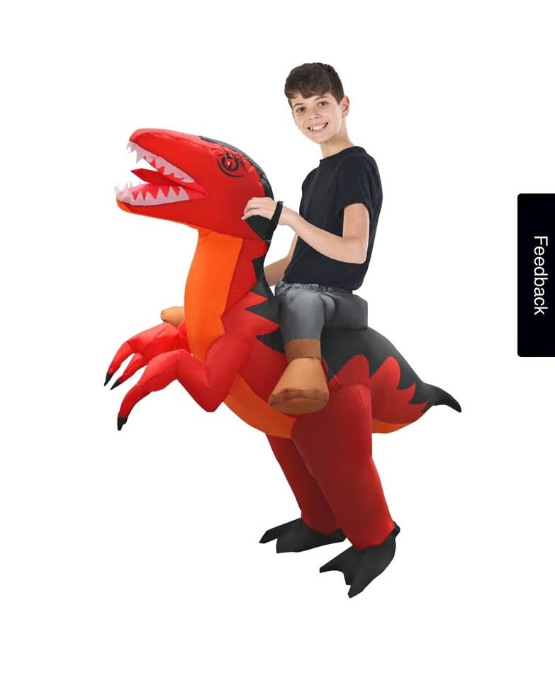 Inflatable dinosaur costume