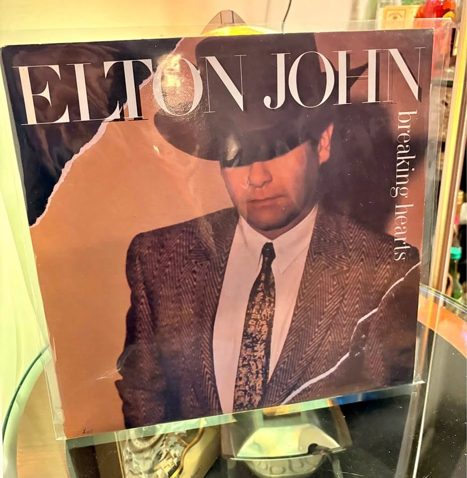 1984 Elton John vinyl album “Breaking Hearts”. Excellent copy.