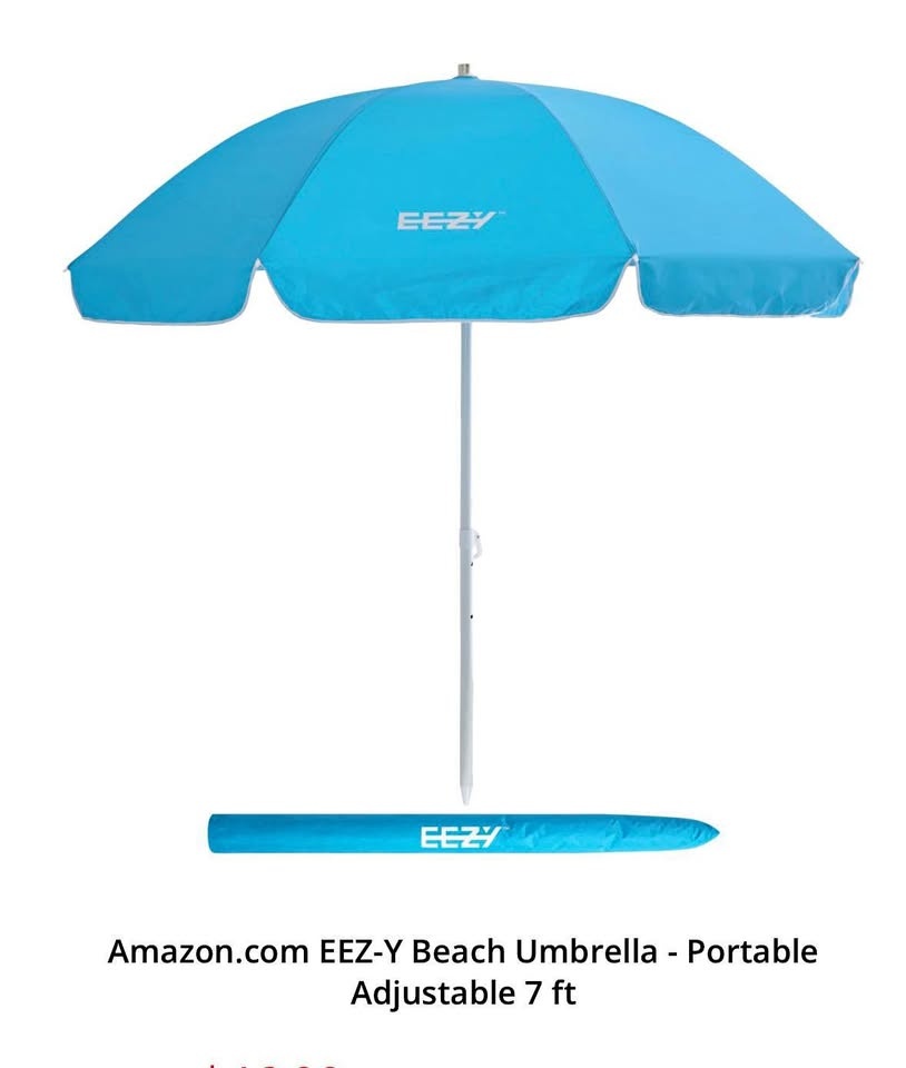 7 ft Beach Umbrella – Portable Adjustable (EEZY)