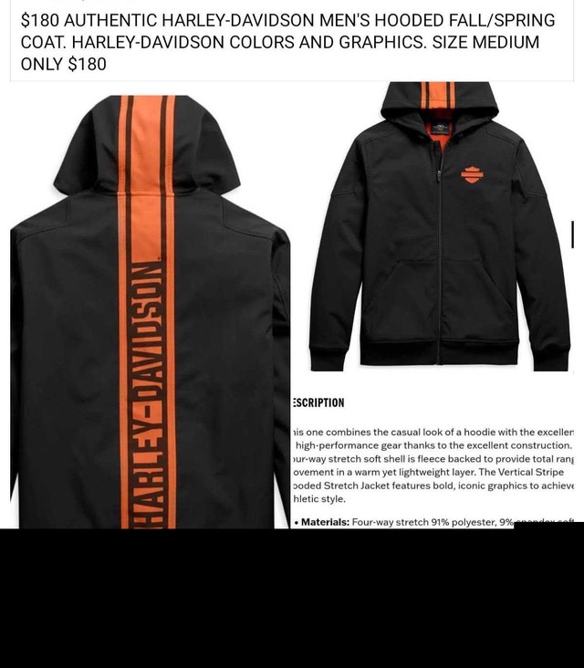 Harley-Davidson Hooded Jacket - Medium
