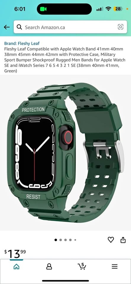 Apple Watch Band with Protective Case