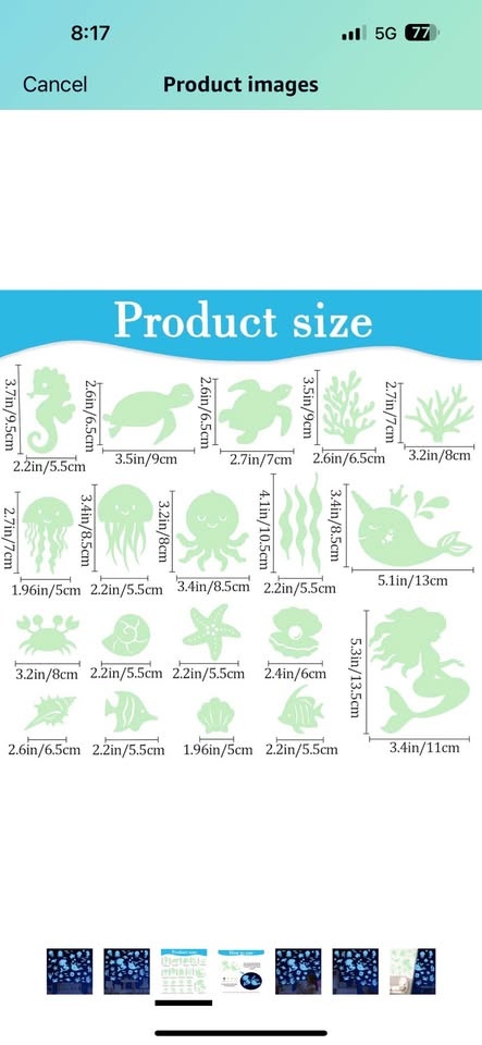 Mermaid Wall Stickers - Glow in The Dark Ocean Sea Fish - photo 3