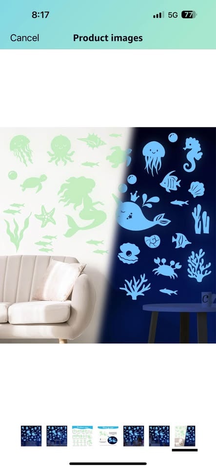 Mermaid Wall Stickers - Glow in The Dark Ocean Sea Fish - photo 4