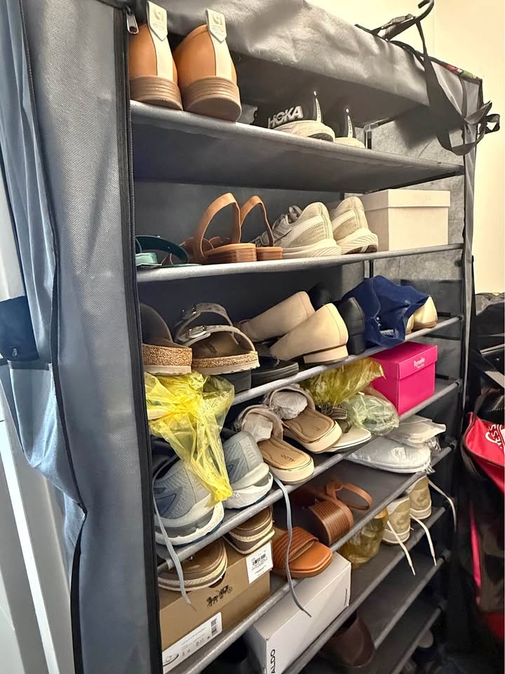 SONGMICS 10-Tier Shoe Organizer Cabinet with Dustproof Cover