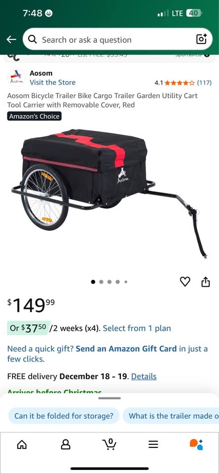 Aosom Bicycle Trailer/Cargo Trailer - New (3 Avail) - photo 3