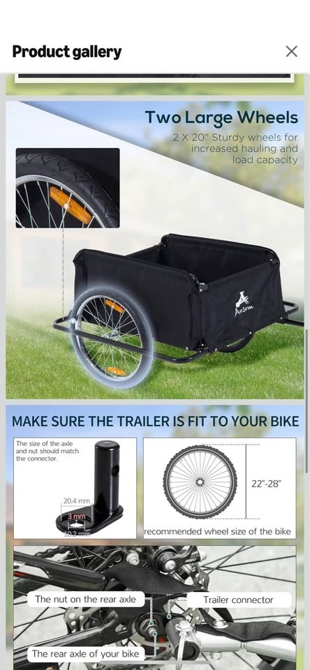 Aosom Bicycle Trailer/Cargo Trailer - New (3 Avail) - photo 5