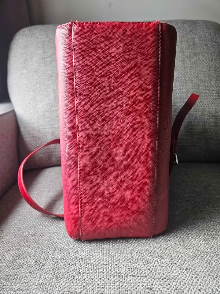 Red Zara Faux Leather Purse - photo 5