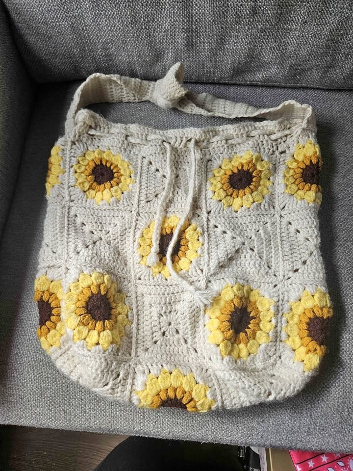 Crocheted Sunflower Bag