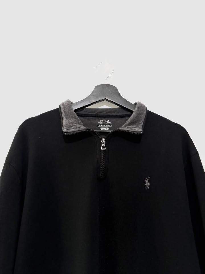 Polo Ralph Lauren Black Quarter-Zip Pullover XL - photo 2