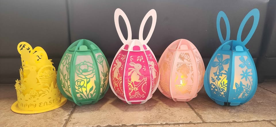 Easter Lanterns - Cat, Bunny, Egg - Colorful - photo 3