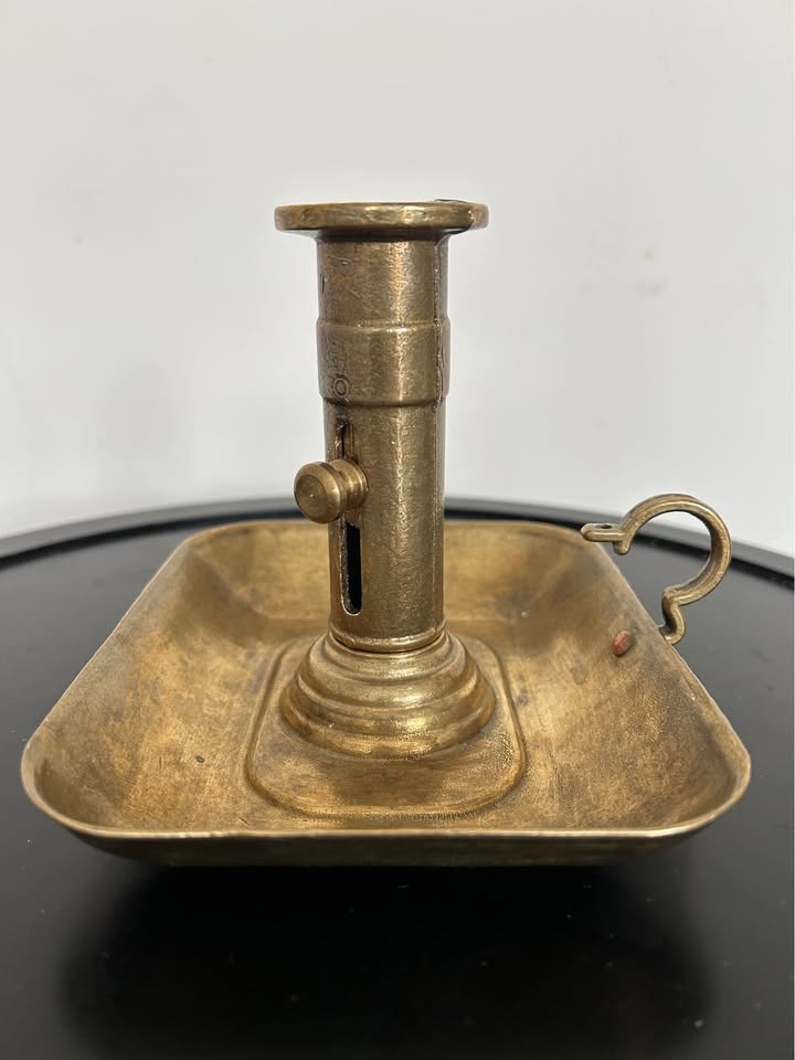Vintage Victorian Brass Chamberstick - Candle Ejector - photo 2