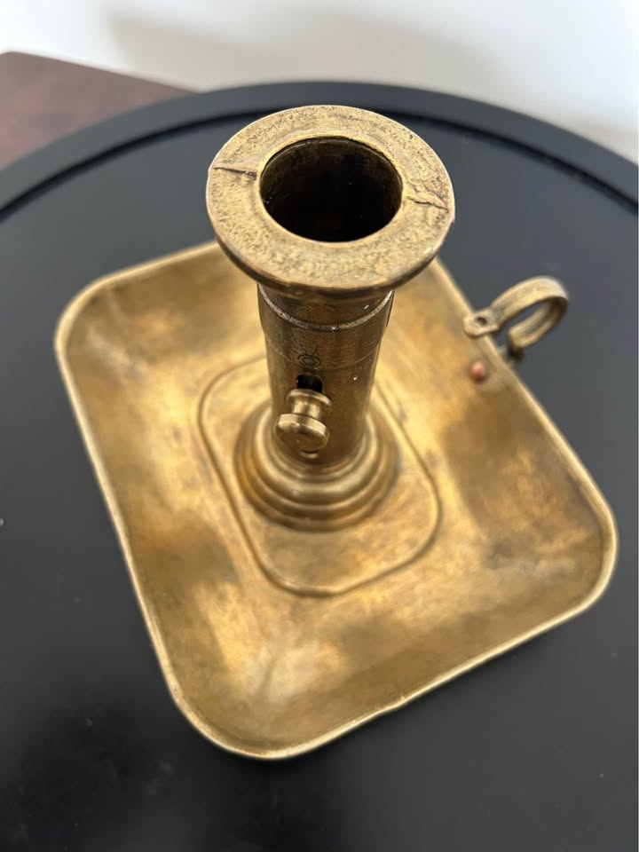 Vintage Victorian Brass Chamberstick - Candle Ejector - photo 4