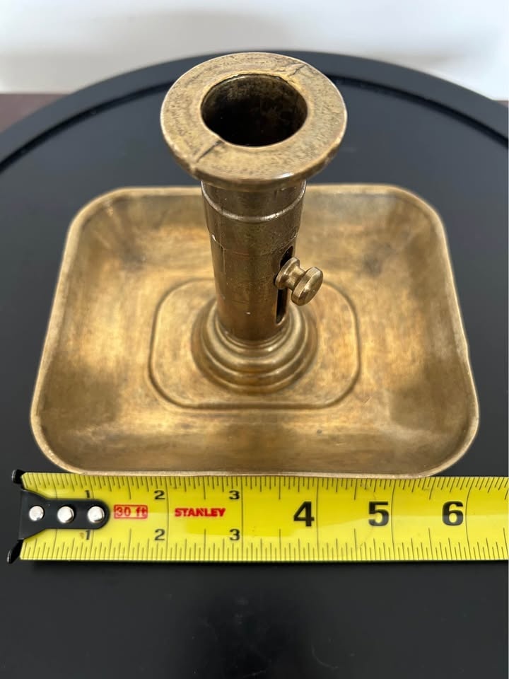 Vintage Victorian Brass Chamberstick - Candle Ejector - photo 5