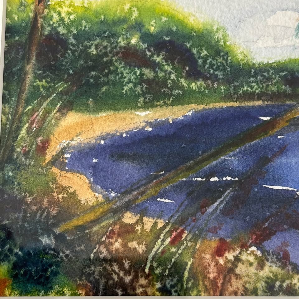 Original Signed Watercolor Painting – “Palms at the Beach” by J. - photo 5