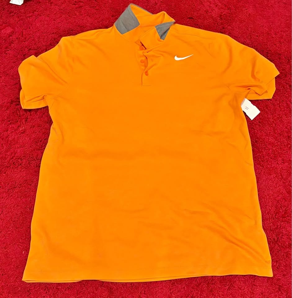 Nike Golf Dri-Fit Polo Shirt Size Large Orange
