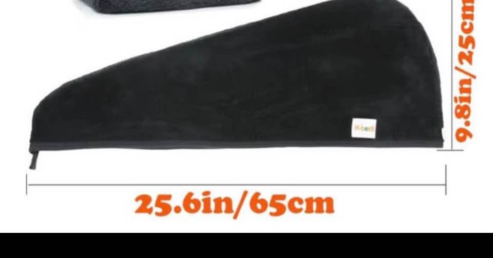 Avon Black Microfiber Hair Towel - photo 4