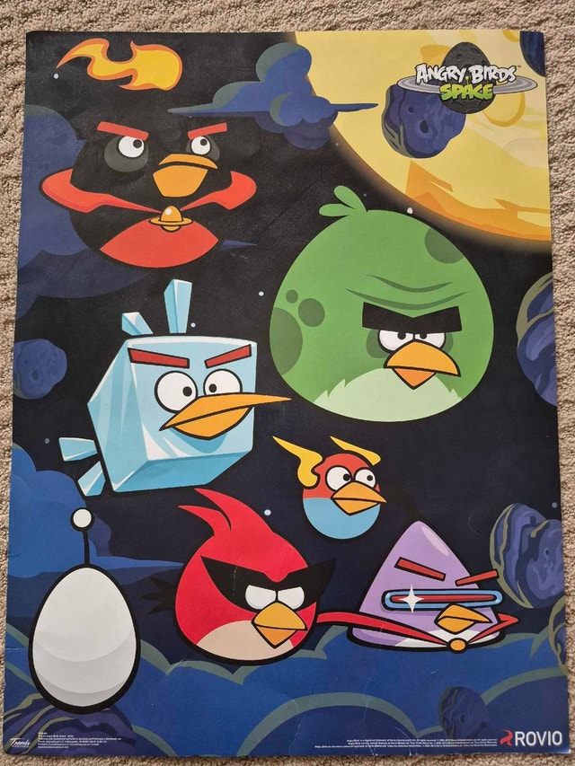 Angry Birds and car posters