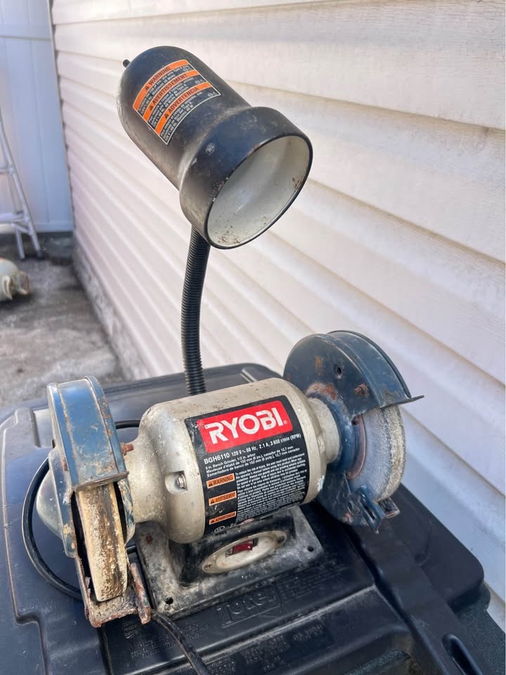RYOBI Single Speed Bench Grinder with Light - photo 2