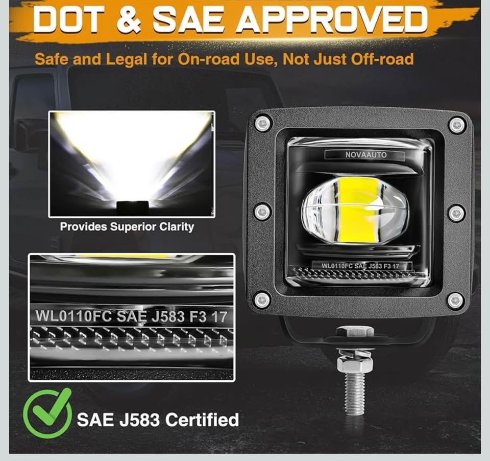 Niking Auto 3" SAE LED Fog Lights (2 Pcs) - photo 2