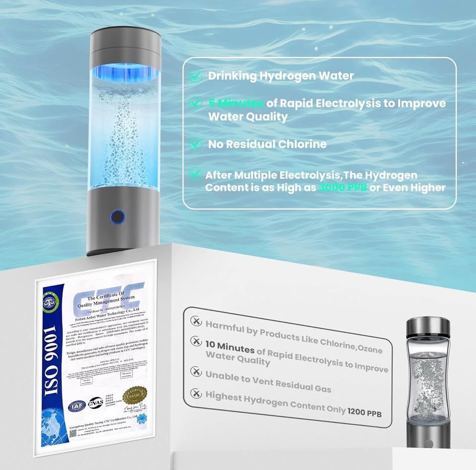 2025 Upgrade Hydrogen Water Bottle 290ml - photo 2