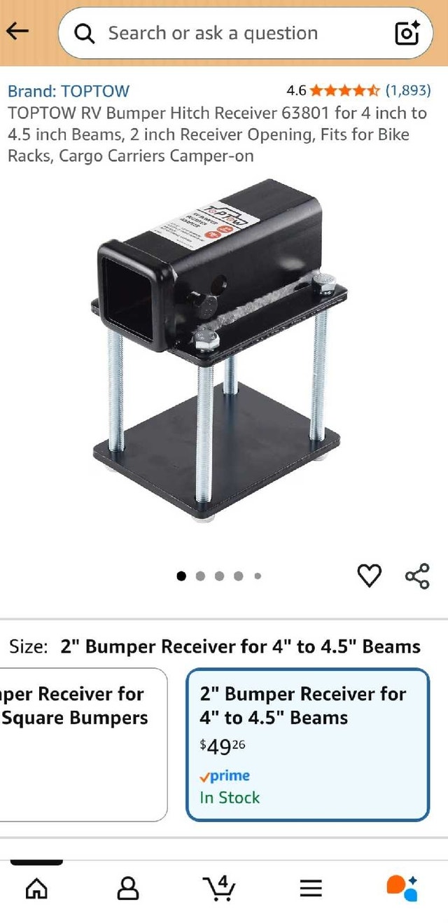 RV BUMPER HITCH RECEIVER - photo 3