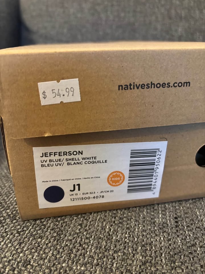 Kids Jefferson Natives Shoes (Size J1) - Original Box - photo 5