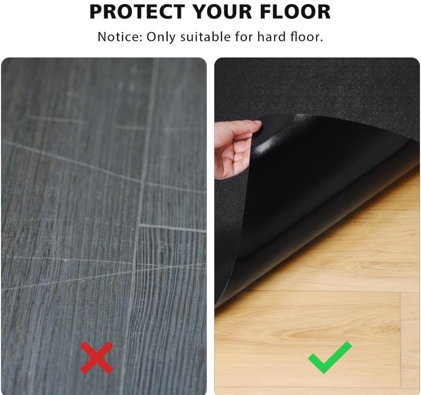 New Black Waterproof Vinyl Floor Mat for Dining Room, Kitchen - photo 2