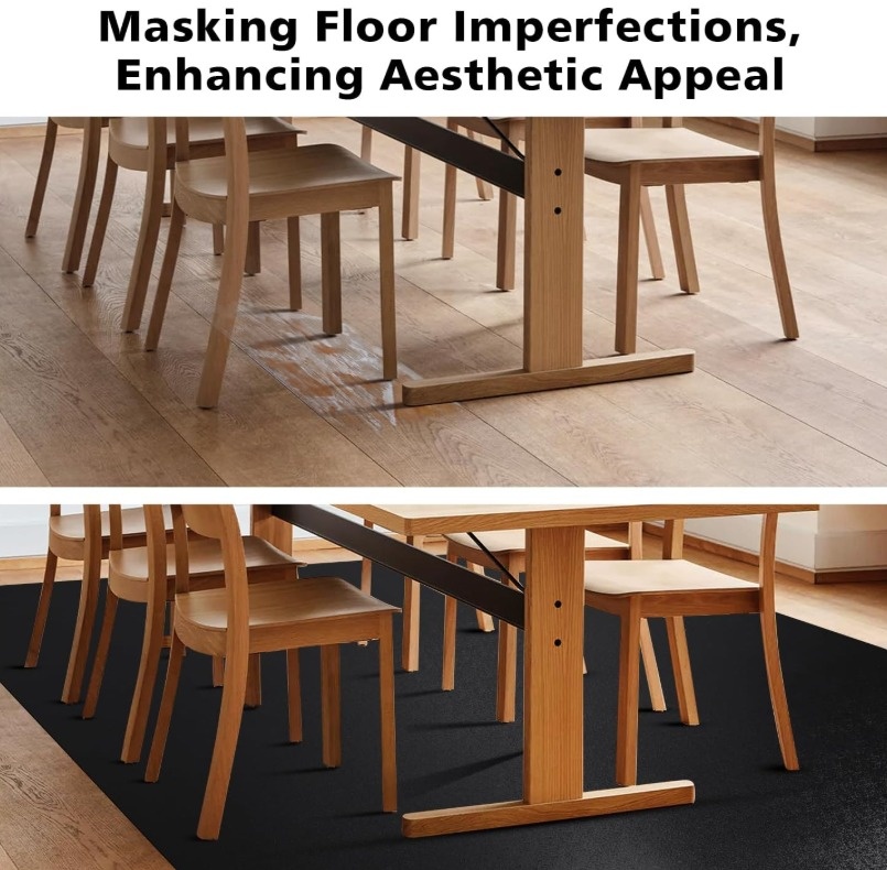 New Black Waterproof Vinyl Floor Mat for Dining Room, Kitchen - photo 3