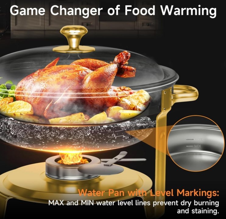 Stainless Steel Chafing Dish Set - 4 Pack - photo 3