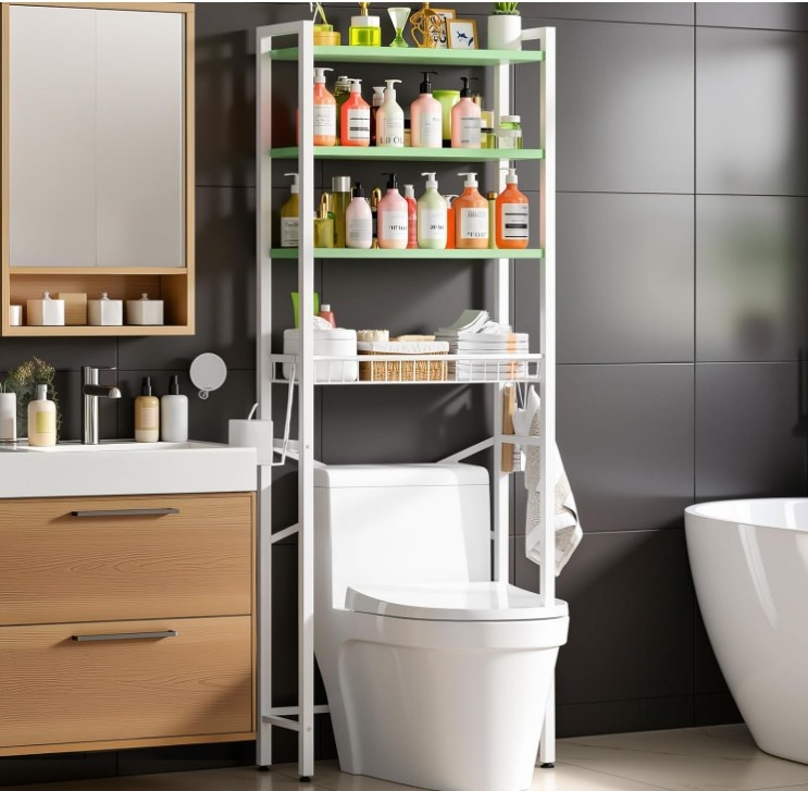 New Over-The-Toilet Storage Rack, 4-Tier Organizer Shelf - photo 3
