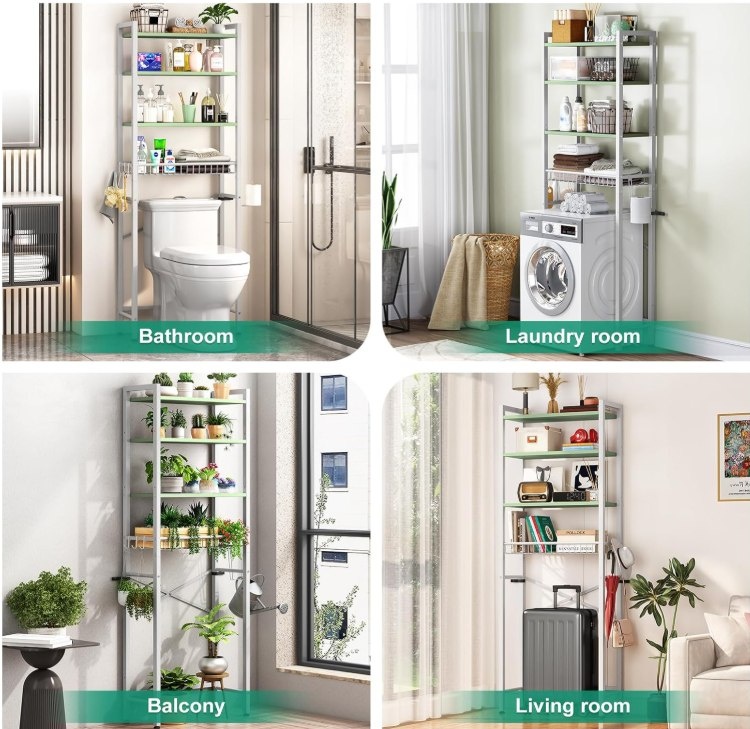 New Over-The-Toilet Storage Rack, 4-Tier Organizer Shelf - photo 5
