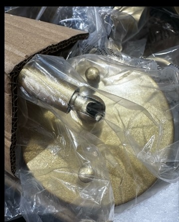 New Vintage Black and Gold Drum Chandelier - photo 4