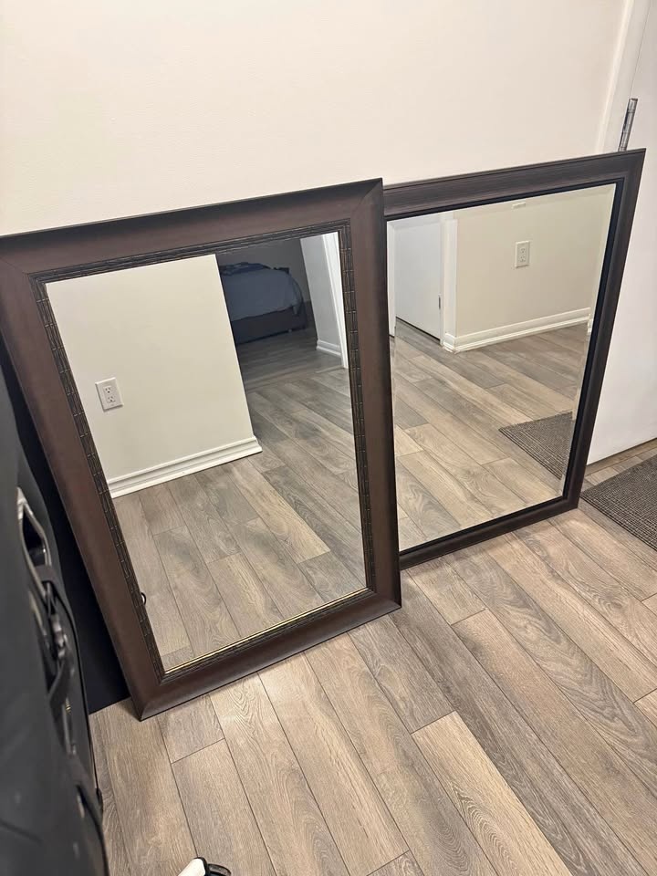 Medium Size Framed Mirrors (2)