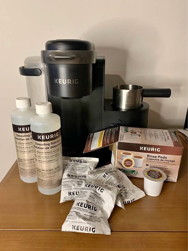 Keurig K-Café Coffee Maker + Maintenance Supplies