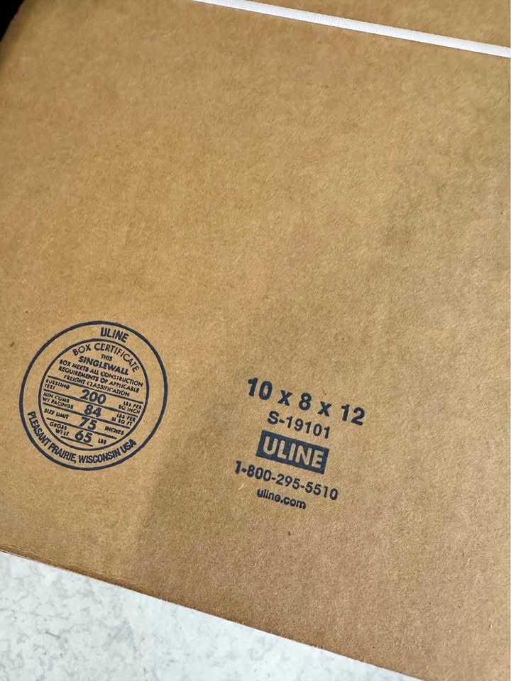 Uline Shipping Boxes 10x8x12" Pack of 25