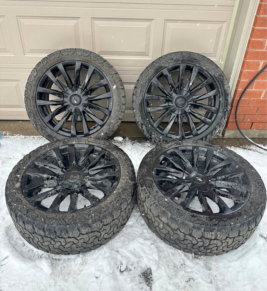 OEM 22” Cadillac Escalade Rims w/ All Terrain M+S Tires
