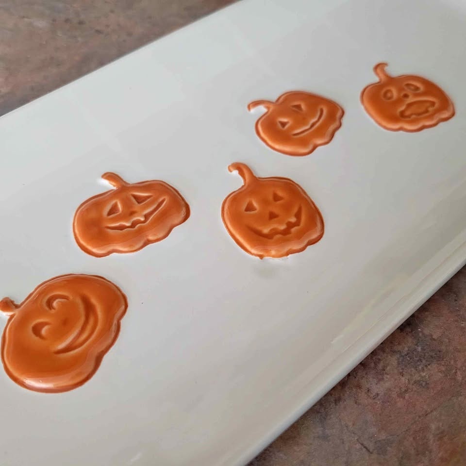 Ceramic Pumpkin Tray - Pottery Barn