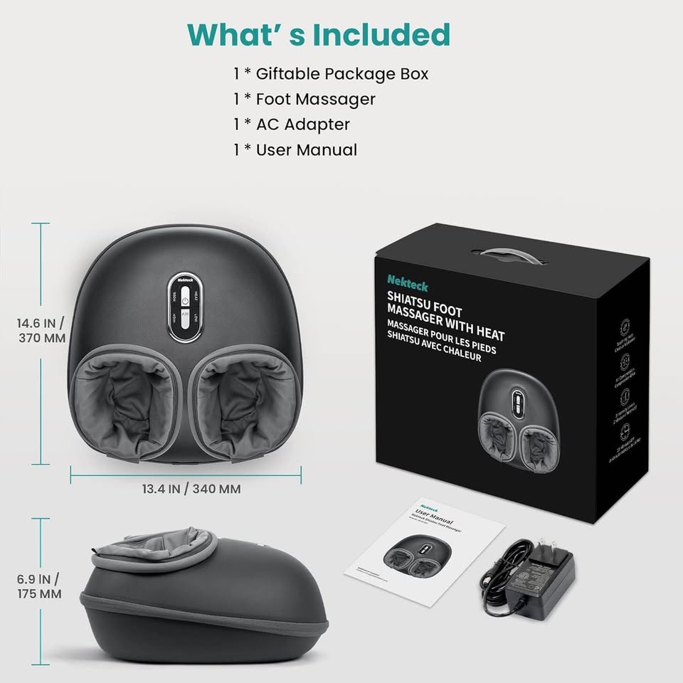Nekteck Shiatsu Foot Massager with Heat - photo 5