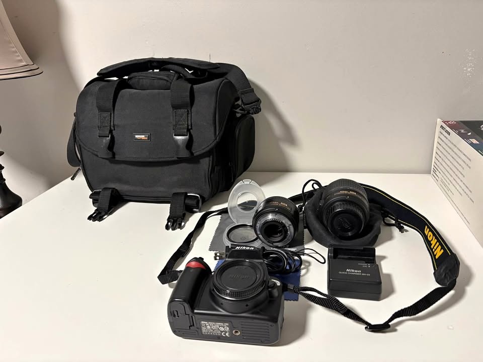 Nikon D60 DSLR Camera Kit w/ 2 Lenses & Bag