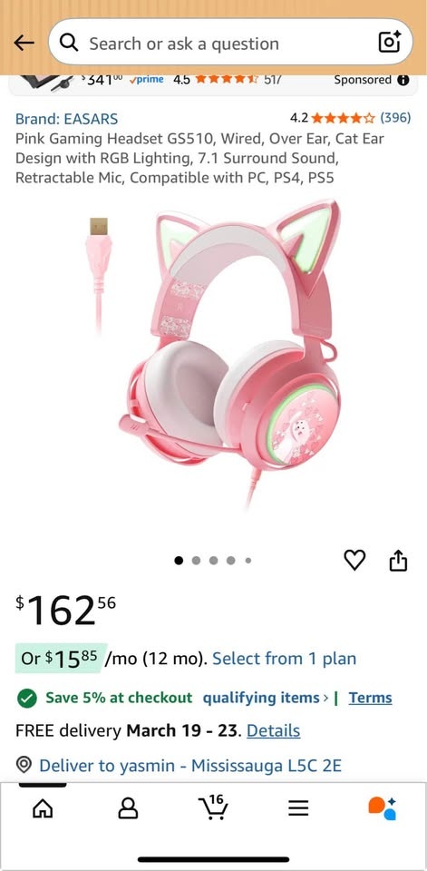SOMIC GS510 Pro Cat Ear Gaming Headset Pink - photo 5