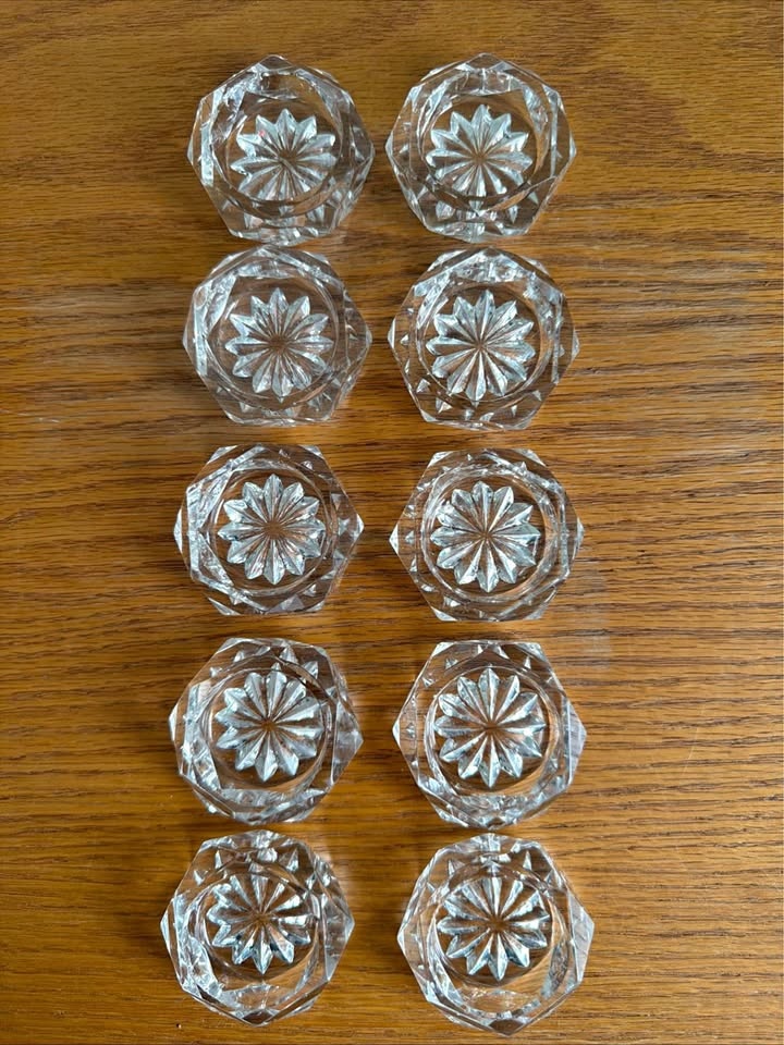 Vintage Crystal Salt Cellars - Set of 10