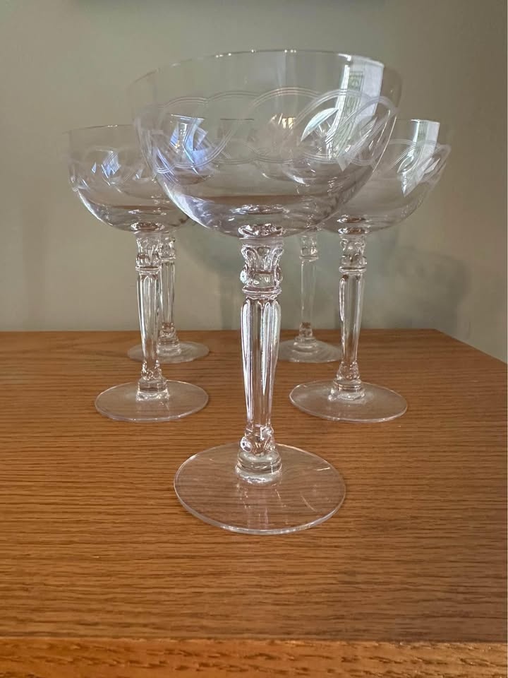 Vintage Crystal Champagne Glasses - Set of 4 - photo 2