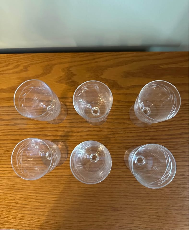 Vintage Crystal Etched Glasses - Set of 6 - photo 4