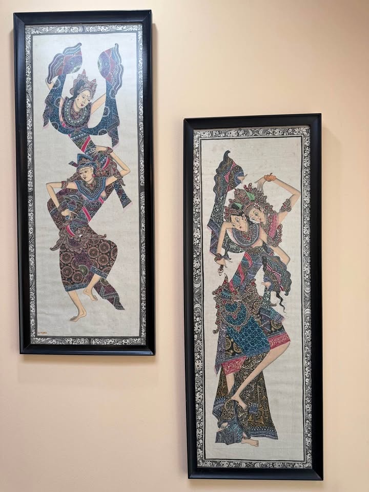 Vintage Balinese dancer paintings