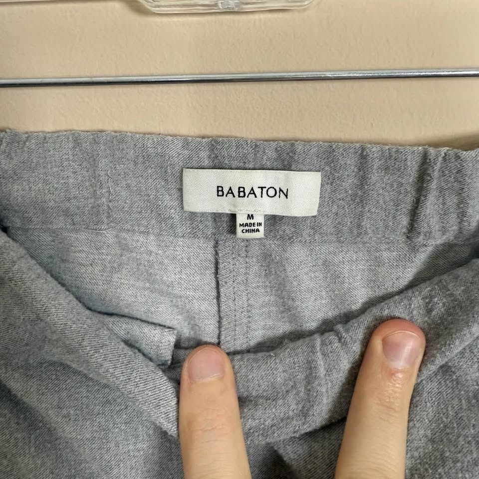 Babaton Women's Gray Elastic Waist Pants Size Medium Stretch Com - photo 3