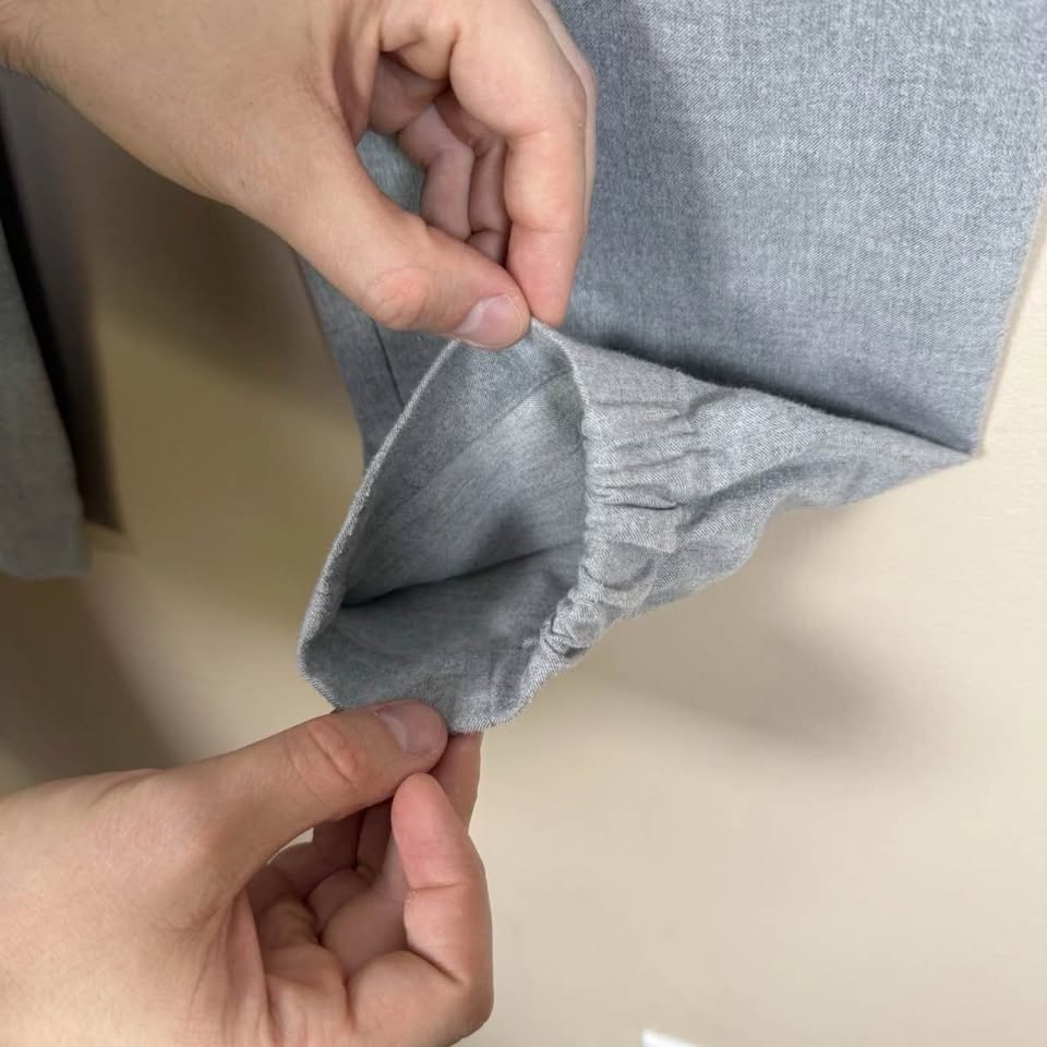 Babaton Women's Gray Elastic Waist Pants Size Medium Stretch Com - photo 4