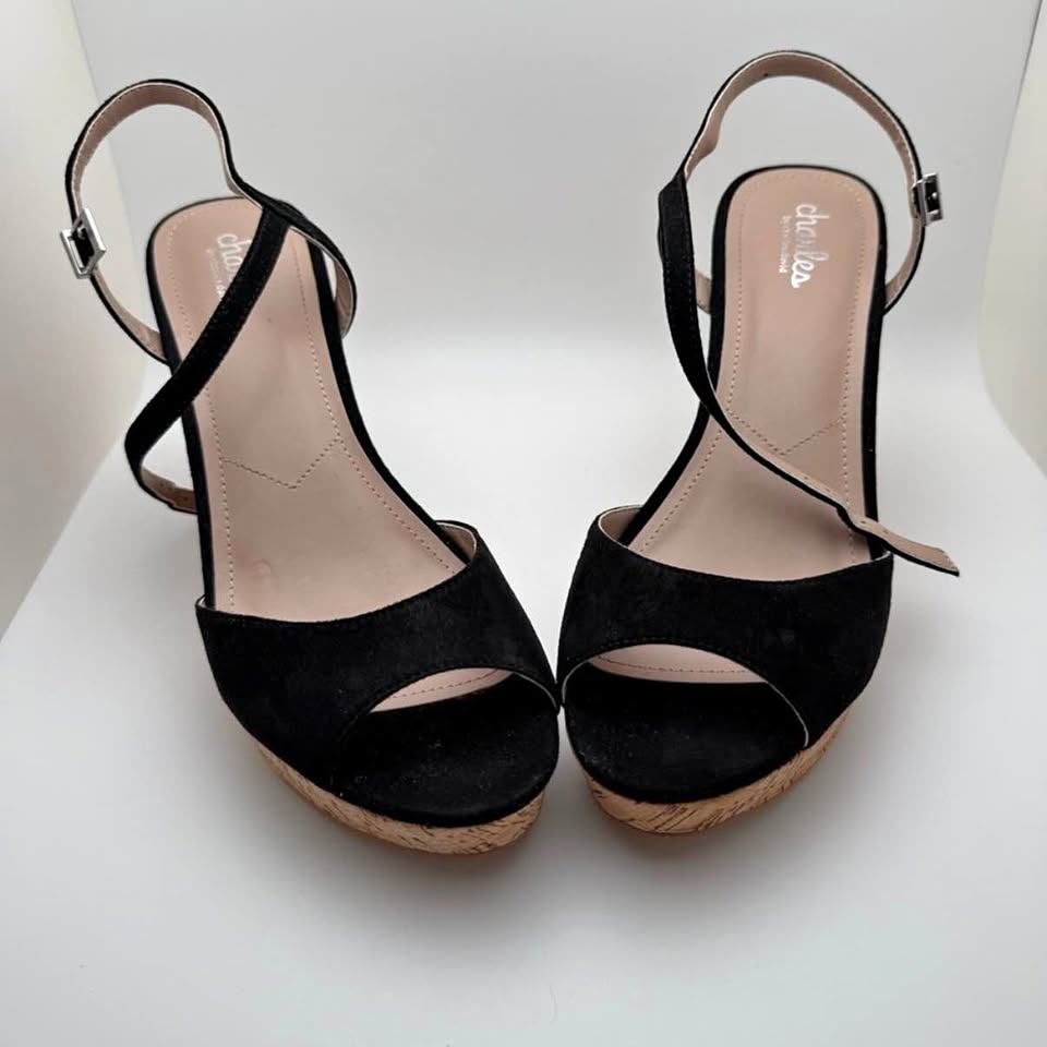 Charles By Charles David Black Sandals - US9.5