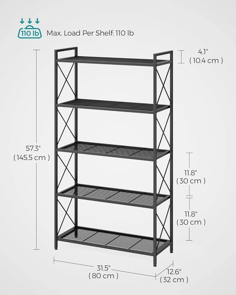 5-Tier Metal Storage Rack - photo 3
