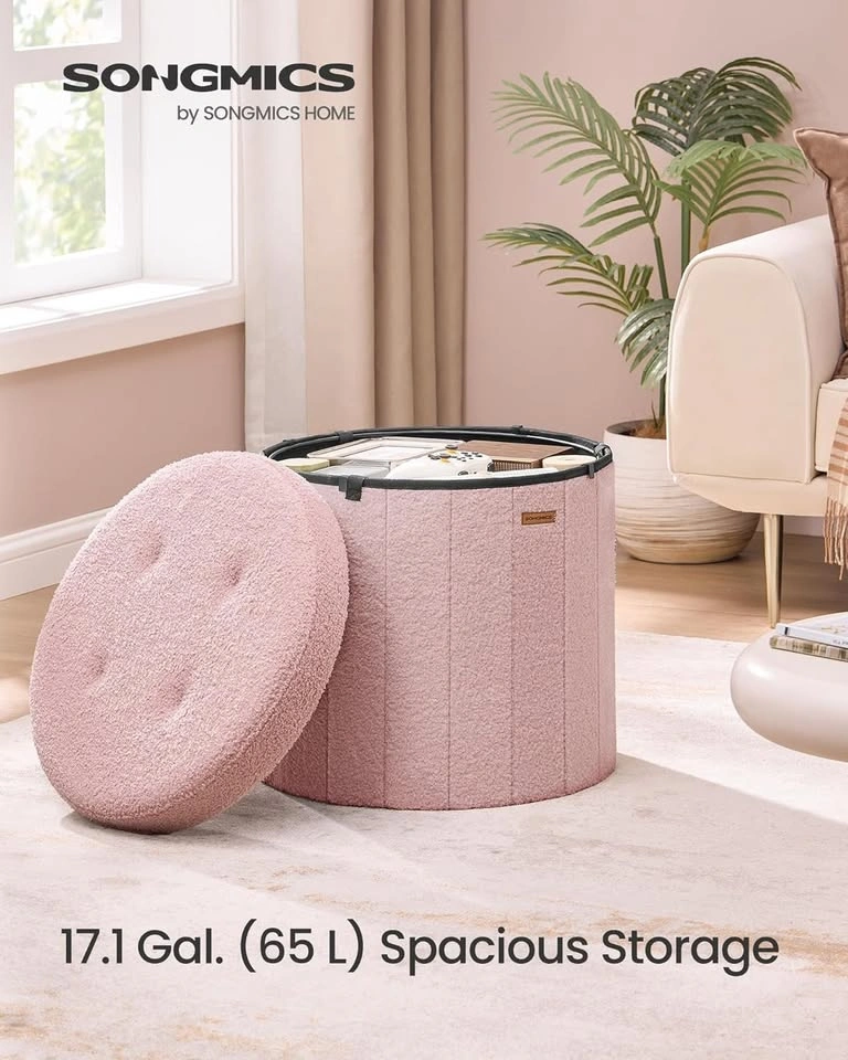 Round Storage Ottoman