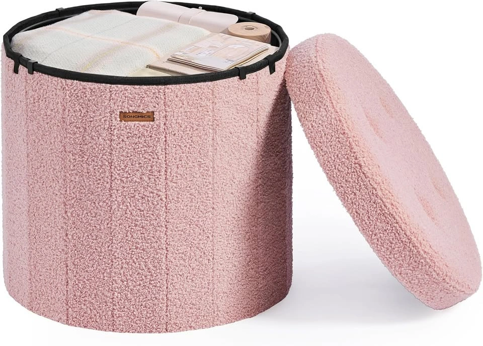 Round Storage Ottoman - photo 2